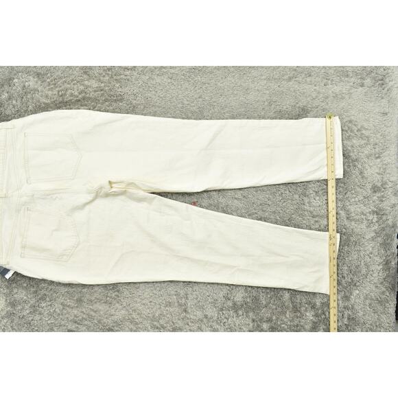 NWT Abercrombie Women's Tall 18L Straight Jeans White The 90's Ultra High Rise - Picture 5 of 9